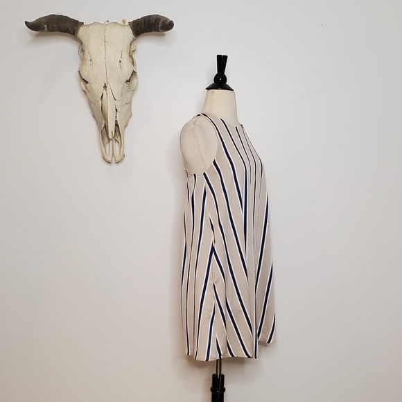 Lulu's Broad Horizons Beige Striped Shift Dress - Picture 5 of 8